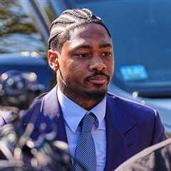 Stefon Diggs Arrives In Court For Personal Chef Assault Trial