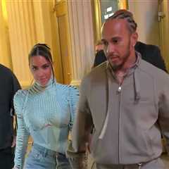 Kim Kardashian Holds Hands With Lewis Hamilton While Leaving Her Broadway Show