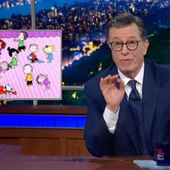Stephen Colbert Jokes ‘I Hope This Doesn’t Cost CBS Any Money’ After Playing ‘Peanuts’ Theme Song..