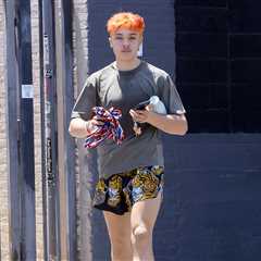 Brad Pitt & Angelina Jolie's Son Knox Debuts Bright Orange Hair