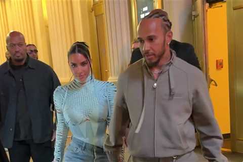 Kim Kardashian Holds Hands With Lewis Hamilton While Leaving Her Broadway Show