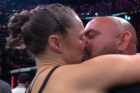 Ronda Rousey kisses husband Travis Browne after 17-second win: ‘I wanna have some more babies’