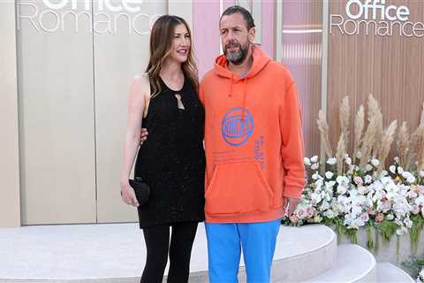 Adam Sandler in Knicks Hoodie For Wife's Big Premiere