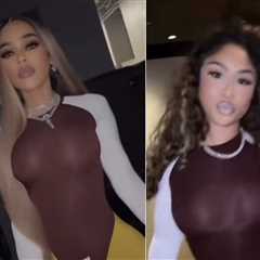 Ari Fletcher and Keyshia Ka’oir Both Wore the Same $500 Jean Paul Gaultier Bicolor Playsuit — Who..