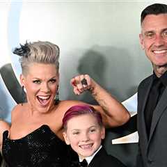 Pink Walks Tony Awards Carpet With Carey Hart and Kids