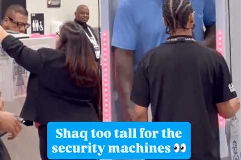 Shaq has trouble getting past security in viral NBA Finals scene