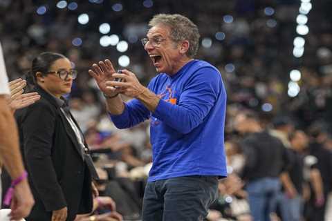 Timothee Chalamet, Ben Stiller have joyous embrace as Knicks survive Game 2
