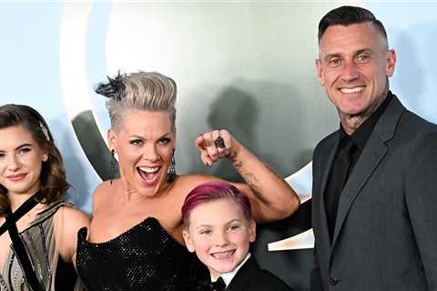 Pink Walks Tony Awards Carpet With Carey Hart and Kids
