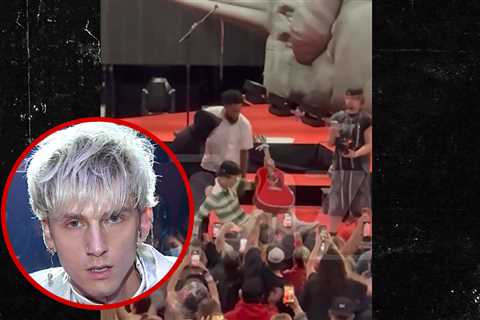 Machine Gun Kelly Escorted Off Stage After Bad Weather Ends Michigan Concert Early, Video Shows