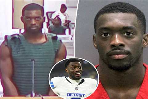 NFL player Terrion Arnold looks stone-faced from jail during 1st court appearance after kidnapping..