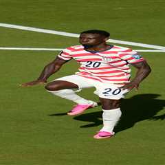 LeBron James reacts to Folarin Balogun’s celebration in World Cup knockout game