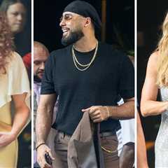 Taylor Swift & Travis Kelce's Rehearsal Dinner Guests Spotted Leaving NYC Hotel