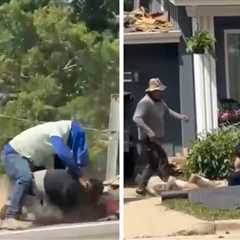 Roofers Fight and Throw Each Other Off Roof in Wild Brawl on Video