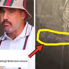 Taylor Swift Fans Are Divided Over The Blank Space Lyric She Had Embroidered On Her Wedding Favors