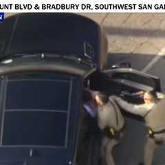 Wild Video Shows Murder Suspect Crashing Car Following High-Speed Chase in L.A.