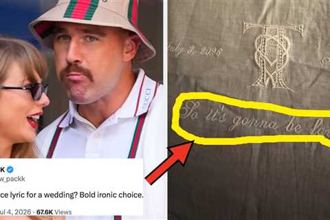 Taylor Swift Fans Are Divided Over The Blank Space Lyric She Had Embroidered On Her Wedding Favors