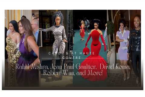 Cardi B Stuns at Paris Couture Week in Rahul Mishra, Striped Jean Paul Gaultier, Snake Print David..