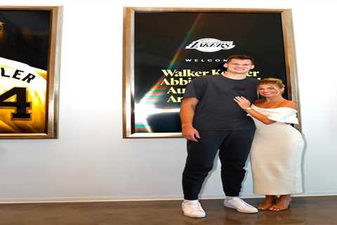 Miss America Abbie Stockard steals show at fiancé Walker Kessler’s Lakers arrival