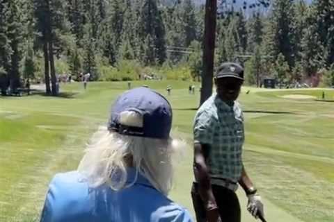 Jerry Rice chases down heckler at celebrity golf tournament in wild scene:  ‘Which one?’