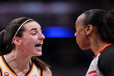 Furious Caitlin Clark gets in face of ref after not getting foul call as tensions boil over