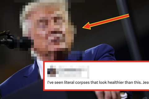 This Photo Of Trump From Last Night's Rally Might Actually Be The Worst Picture Of Him I've Ever..