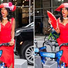 Keke Palmer Struts The City Streets In Red-Hot Dress