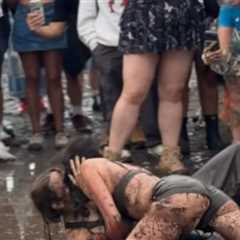 Women Mud Wrestle Before Making Out at Lollapalooza