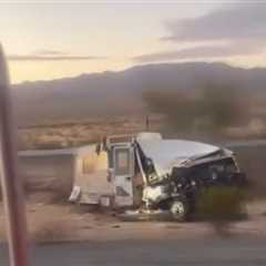 Streamer HMBL Zayy's Motorhome Totaled in Highway Wreck After He Walks Across America