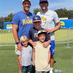 Clayton Kershaw visits longtime friend Matthew Stafford at Rams training camp