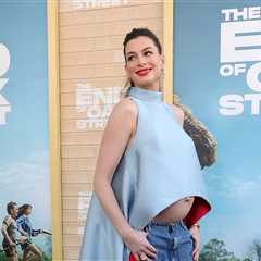 Anne Hathaway Shows Off Baby Bump at 'The End of Oak Street' Premiere