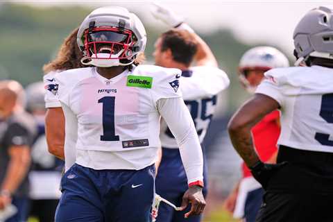 AJ Brown, Christian Gonzalez have heated exchanges at Patriots camp