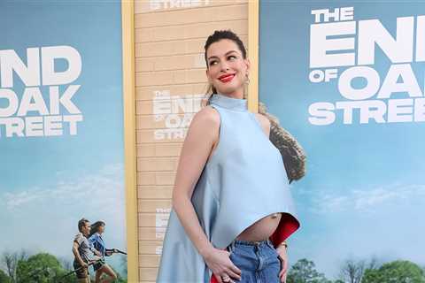 Anne Hathaway Shows Off Baby Bump at 'The End of Oak Street' Premiere