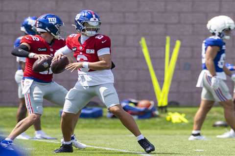Giants praise Jaxson Dart’s smart slide to avoid hit during practice: ‘Great play’