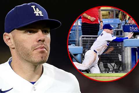 Dodgers Star Freddie Freeman Takes Scary Tumble Into Dugout, Down Steps