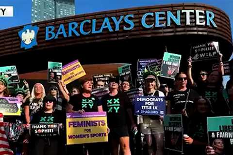 Sophie Cunningham Supporters, Trans Rights Activists Face Off Outside Liberty Game