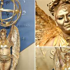 Meg Stalter Paints Herself Gold, Dresses Up Like Tropy for 2026 Emmys