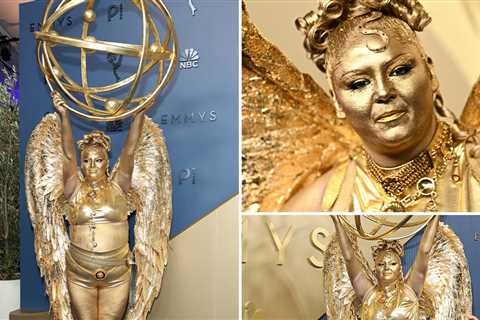 Meg Stalter Paints Herself Gold, Dresses Up Like Tropy for 2026 Emmys